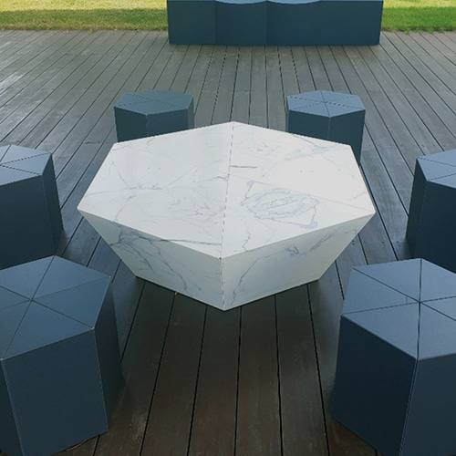 금속 디자인 의자 &amp; 테이블